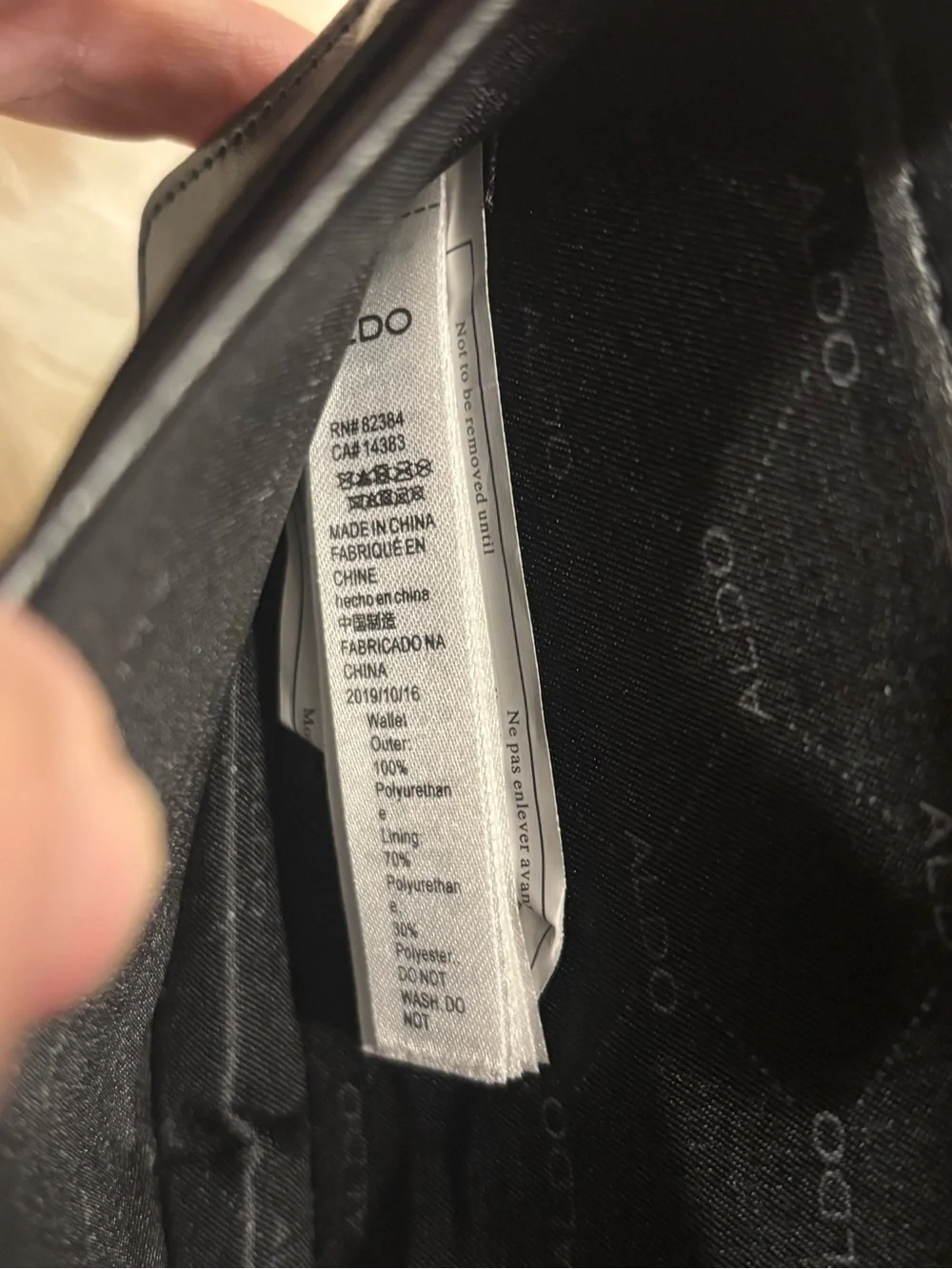 Aldo Black Bifold Wallet